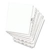 Avery Dennison Individual Dividers, Side Tab M, White, Pk25 01413